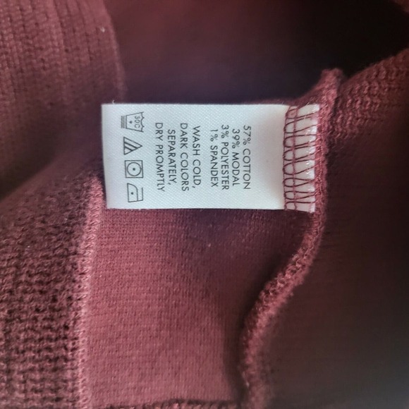 Calvin Klein Burgundy 1/4 Zip Collared Pullover Sweater Top Mens Size XL - Picture 7 of 11